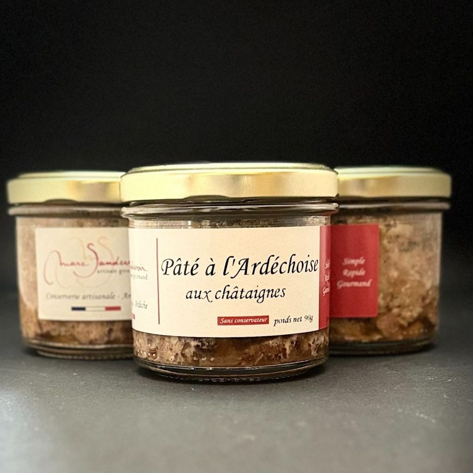 Pâté ardèchois 90 g w double étiquette