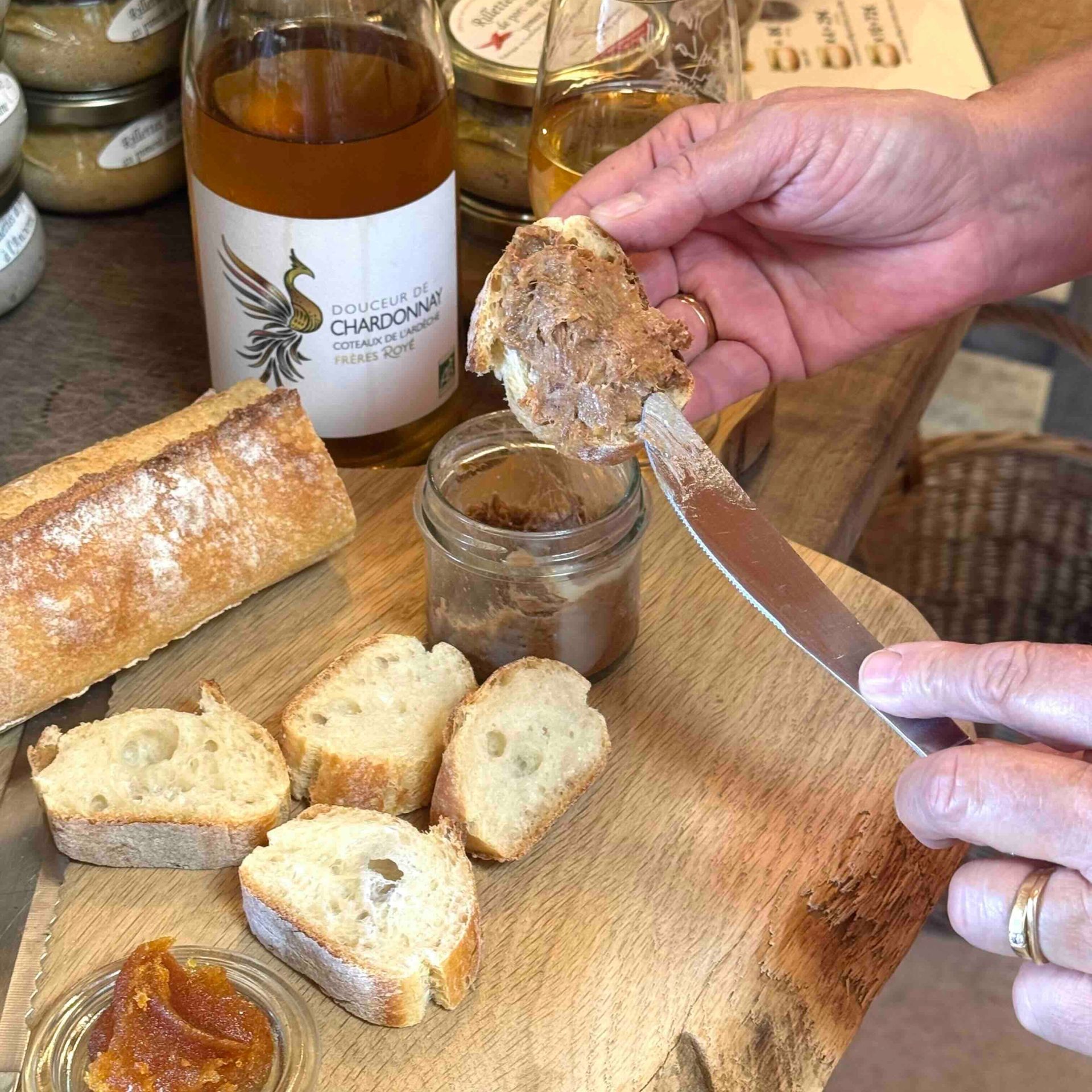 Rillettes canard OC planche