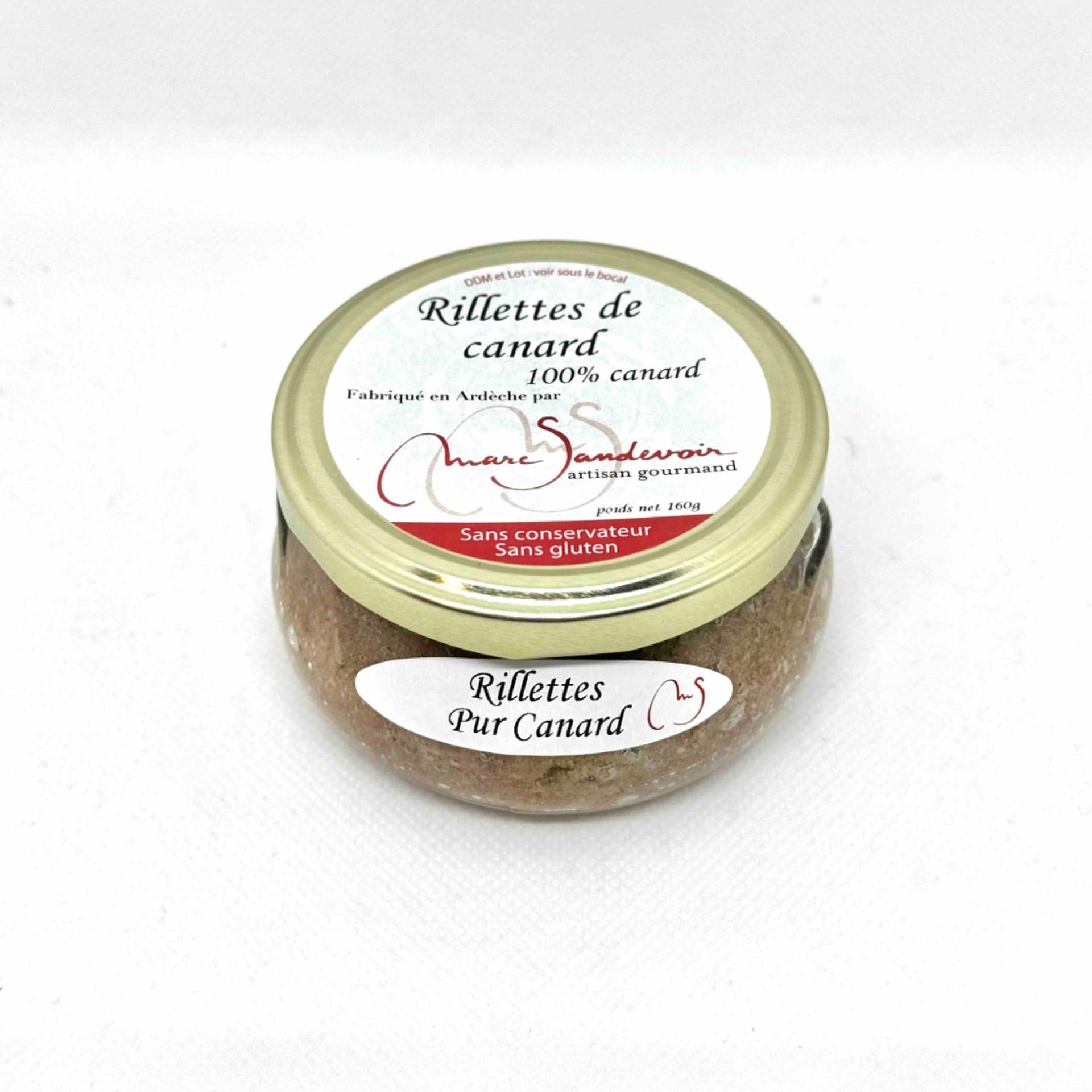 Rillettes pur canard vue dessus