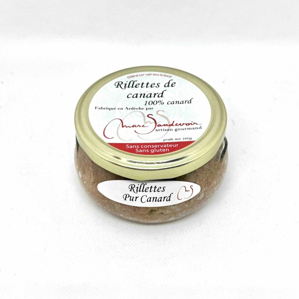 Rillettes pur canard vue dessus